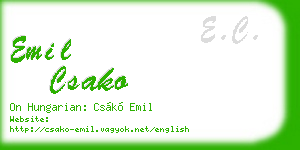 emil csako business card
