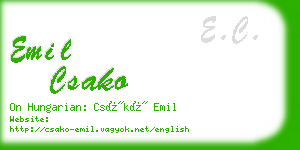 emil csako business card